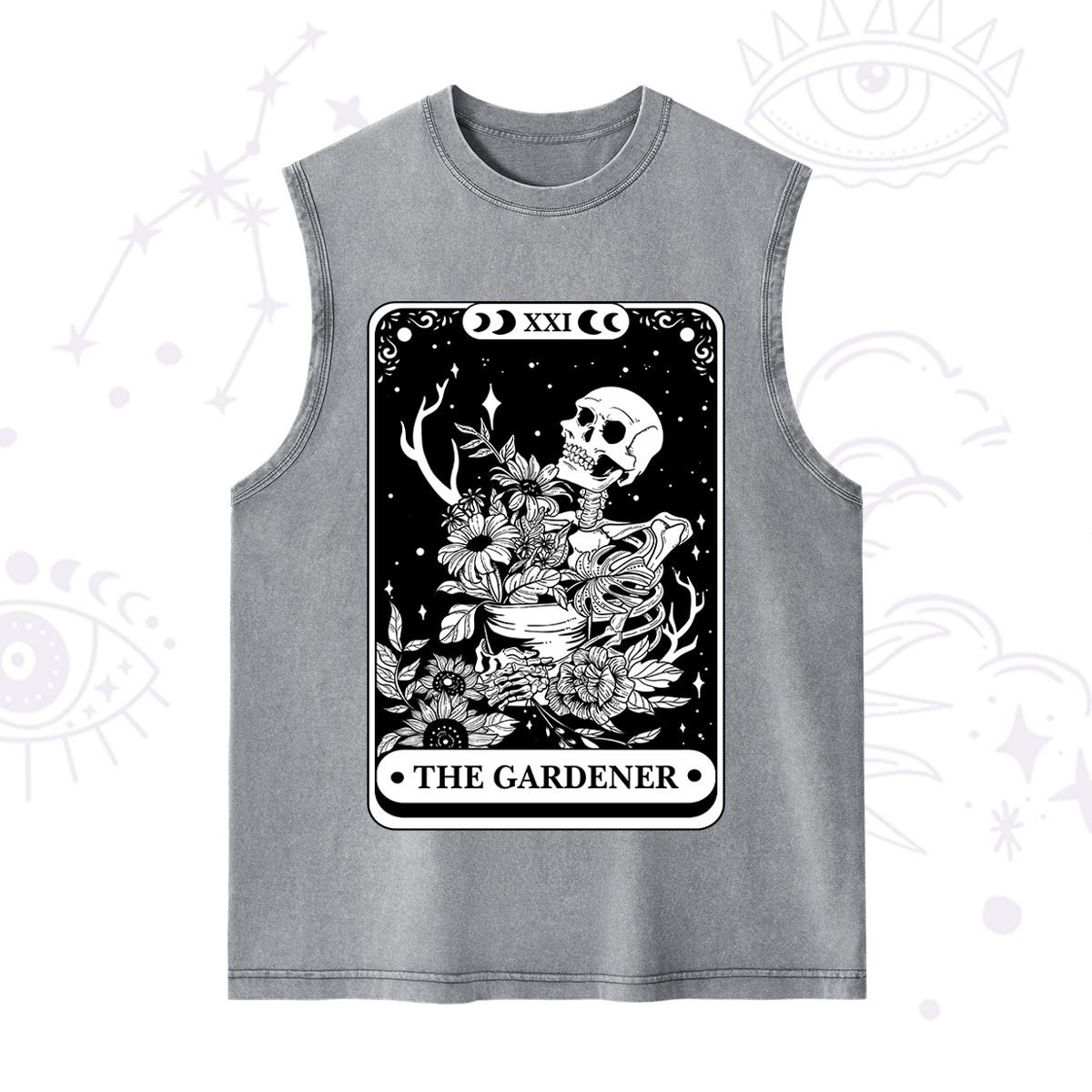 Purplehecate The Gardener Tarot Card Washed Tank