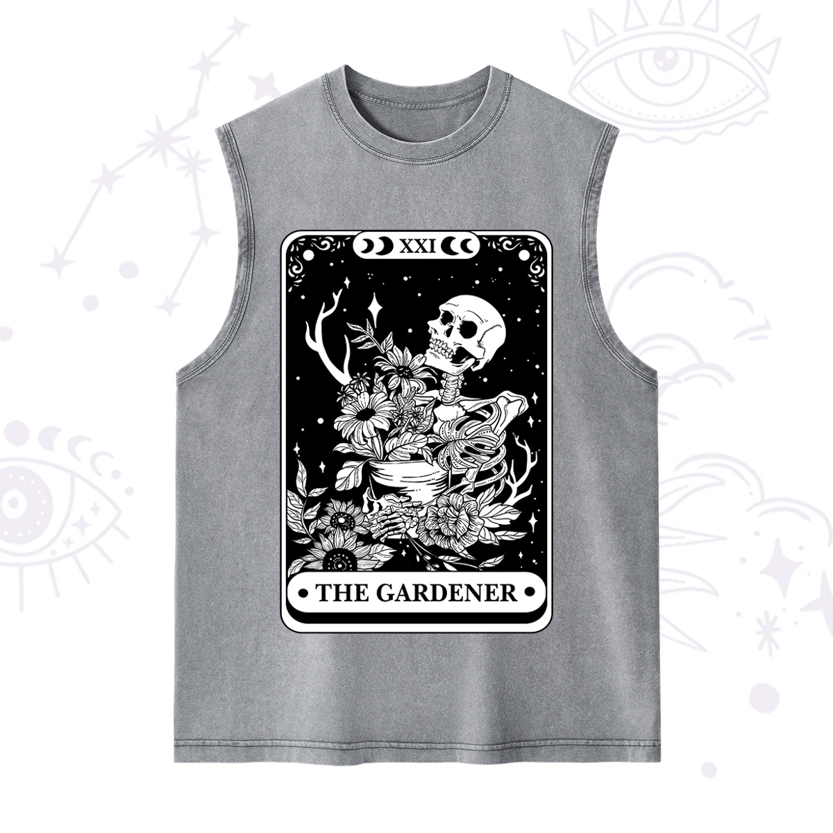 Purplehecate The Gardener Tarot Card Washed Tank