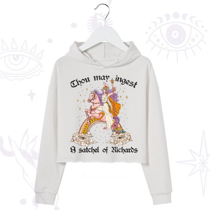 Purplehecate Thou may ingest a satchel of Richards Crop Hoodie