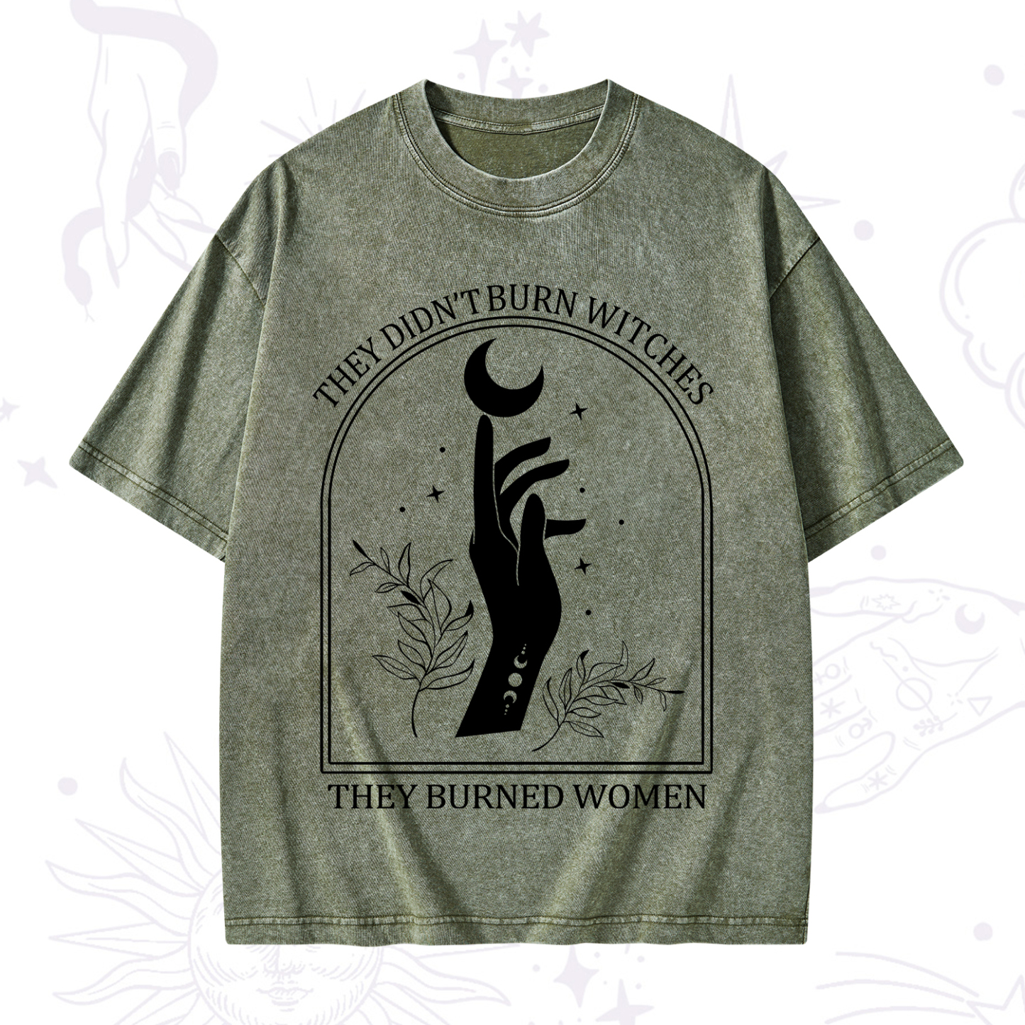Purplehecate They Didn't Burn Witches They Burned Women Washed T-Shirt