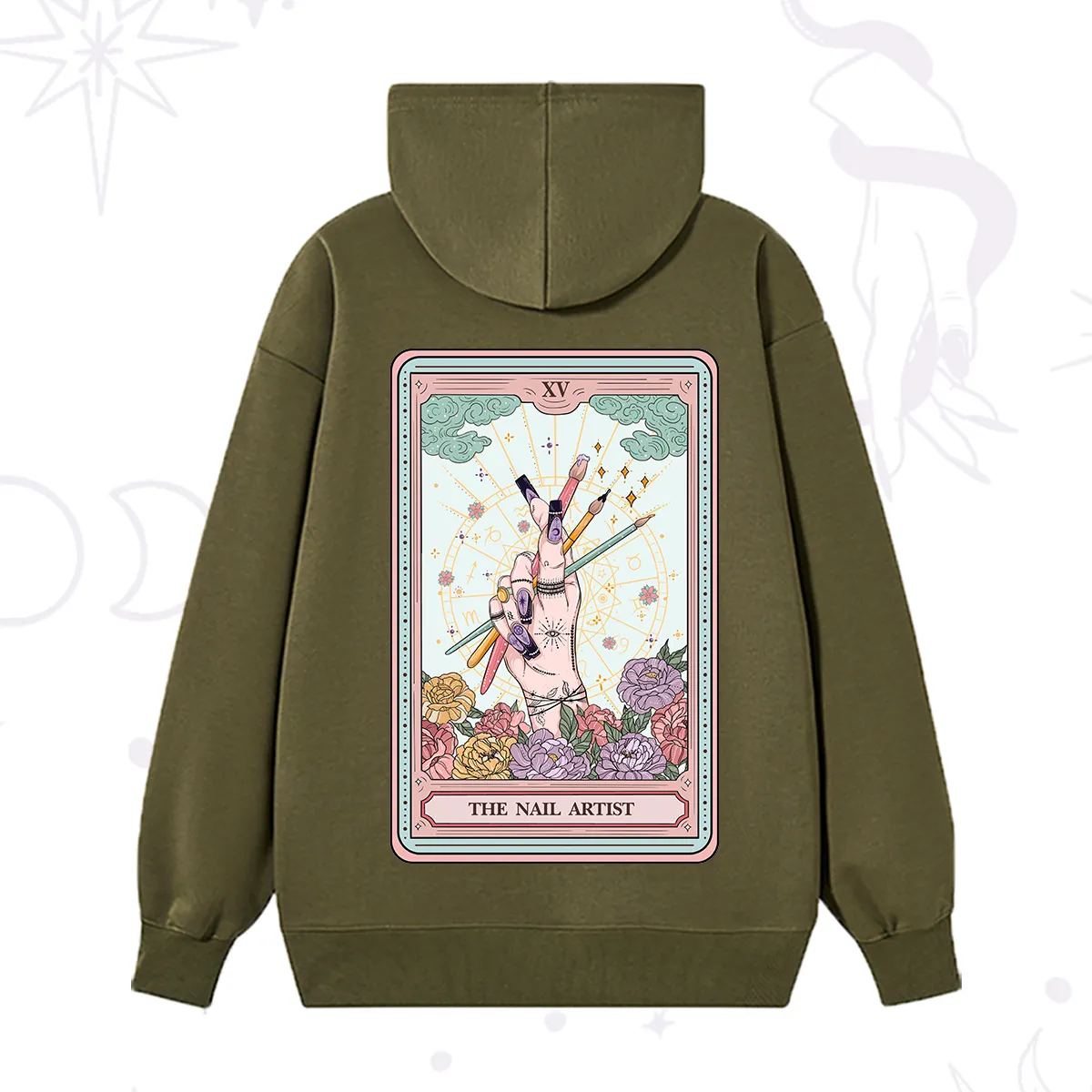 Purplehecate The Enchanted Nail Artist Tarot Card Hoodie