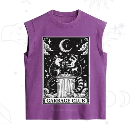 Purplehecate The Garbage Club Tarot Raccoon Party Vintage Washed Tank