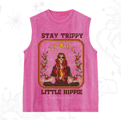 Purplehecate Stay Trippy Little Witchy Hippie Washed Tank