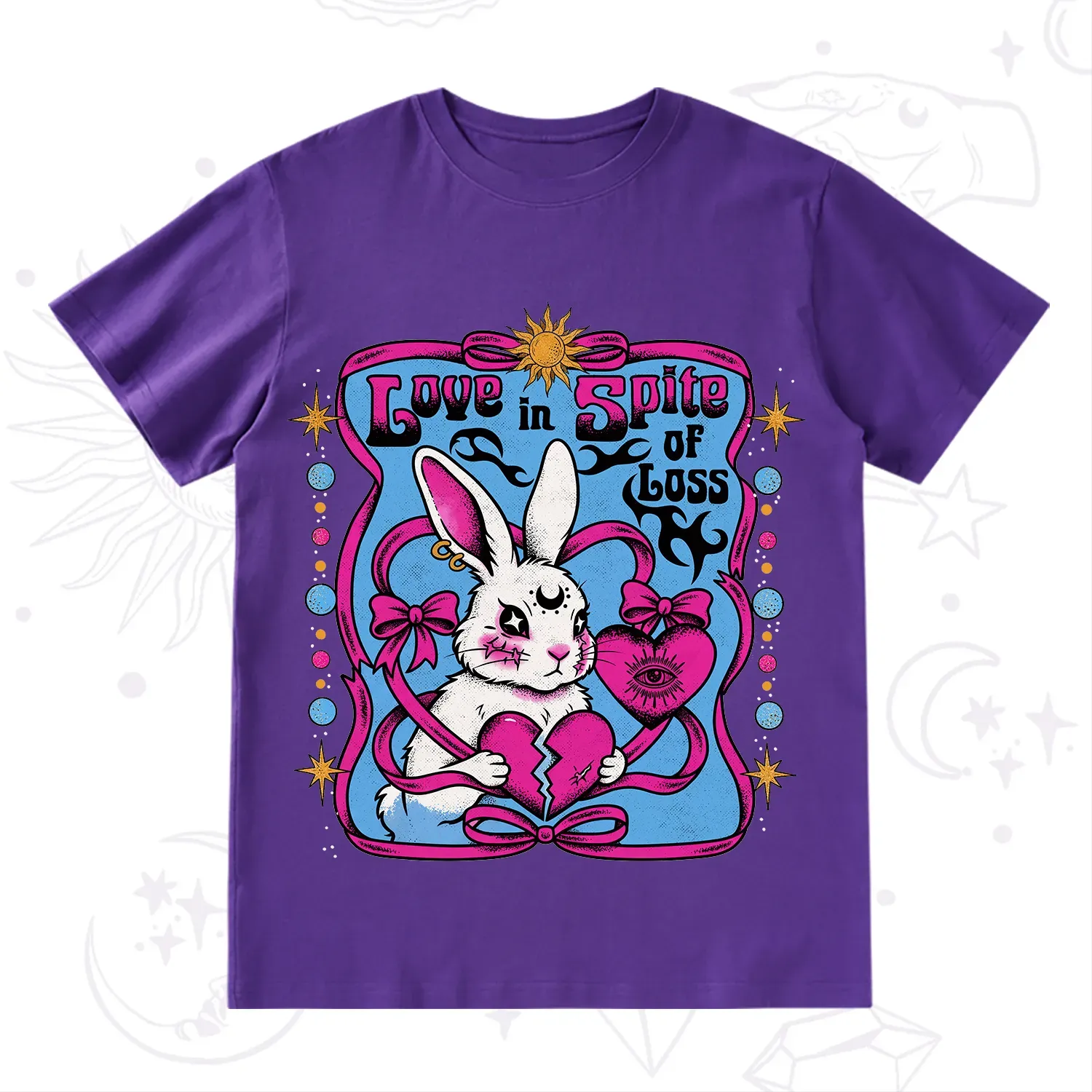 Purplehecate Love in Spite of Loss Bunny T-Shirt