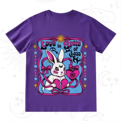 Purplehecate Love in Spite of Loss Bunny T-Shirt