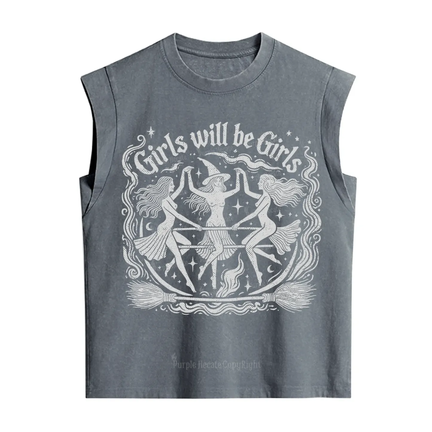 Purplehecate Girls Will Be Girls Vintage Washed Tank