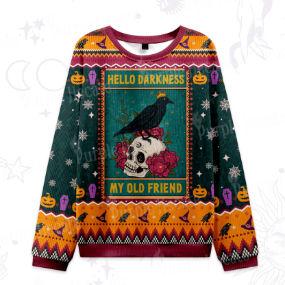 Purplehecate The Hello Darkness My Old Friend Oracle Card Ugly Halloween Sweatshirts