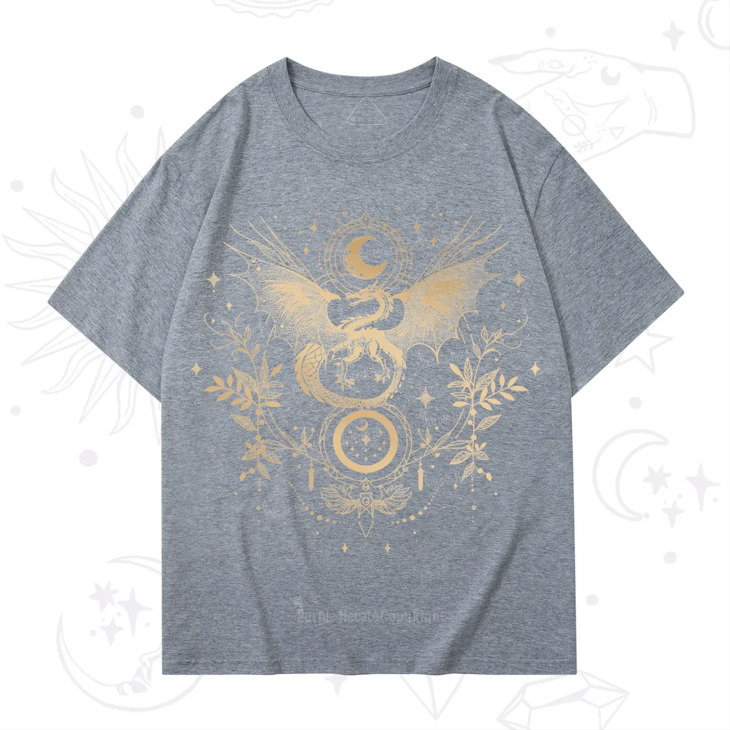 Purplehecate Celestial Dragon Moon Phase T-Shirt