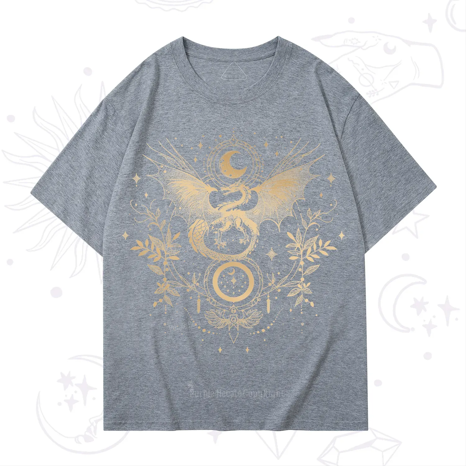 Purplehecate Celestial Dragon Moon Phase T-Shirt