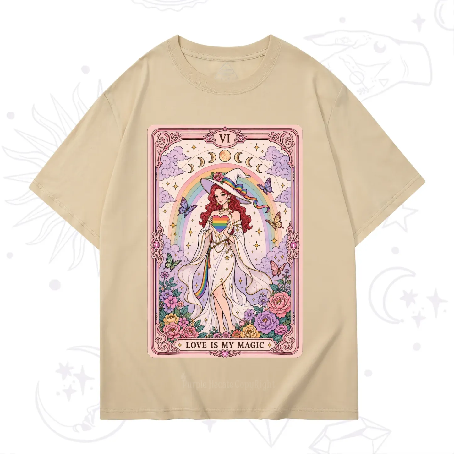 Purplehecate The Love Is My Magic Tarot Pride T-Shirt