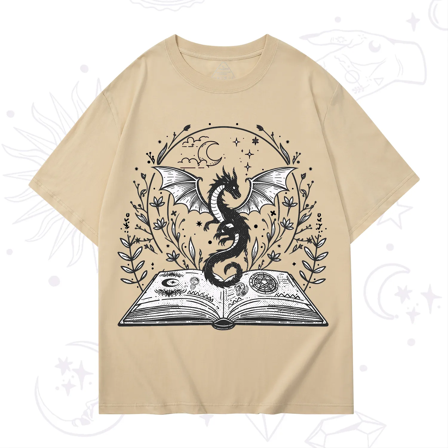 Purplehecate Magical Book Dragon Fantasy T-Shirt