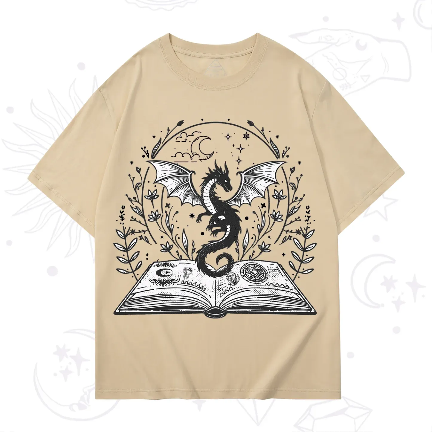 Purplehecate Magical Book Dragon Fantasy T-Shirt