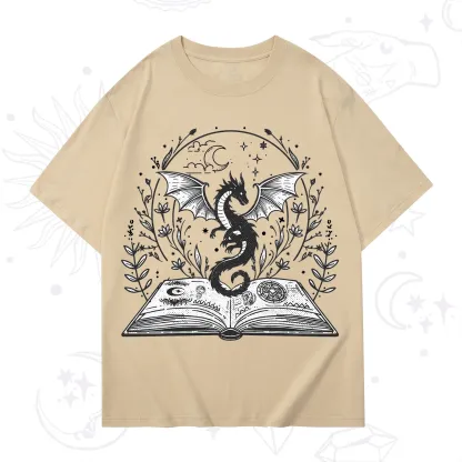 Purplehecate Magical Book Dragon Fantasy T-Shirt