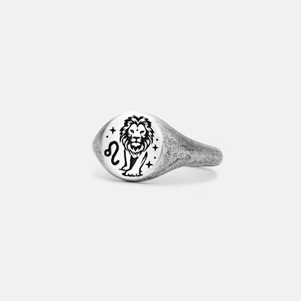 Purplehecate Leo Zodiac Sterling Silver Ring