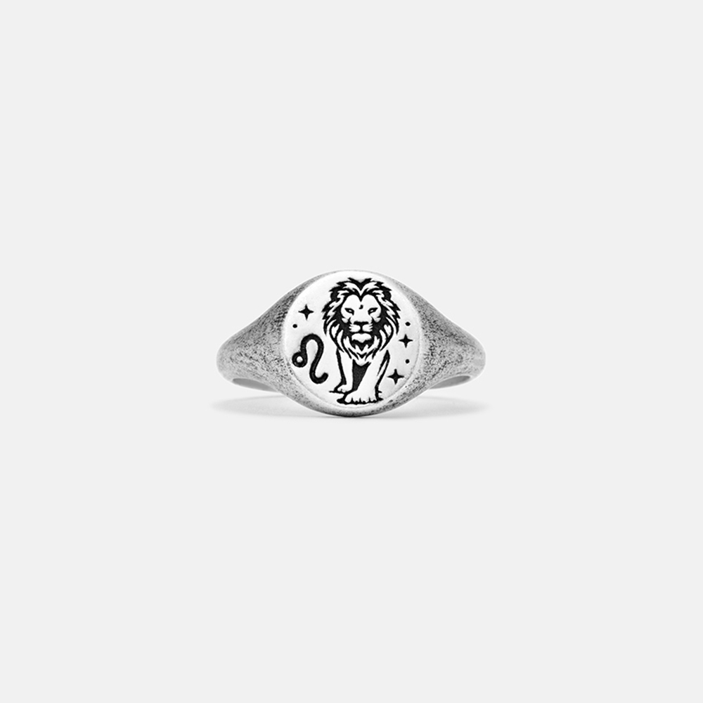 Purplehecate Leo Zodiac Sterling Silver Ring