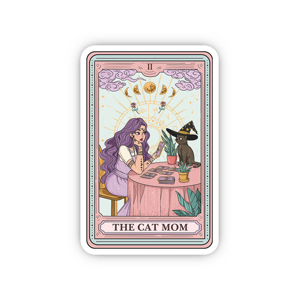 Purplehecate The Witchy Cat Mom Tarot Sticker