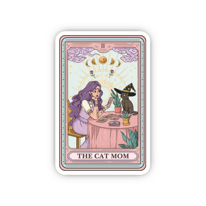 Purplehecate The Witchy Cat Mom Tarot Sticker