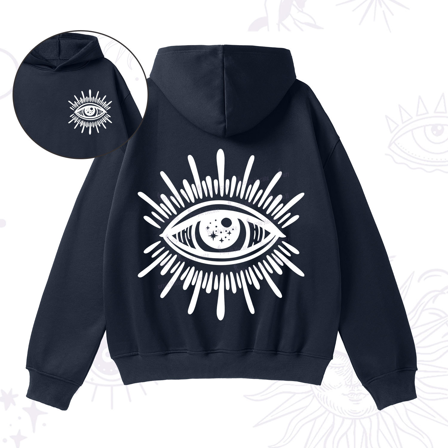 Purplehecate Evil Eye Fleece Hoodie Suit