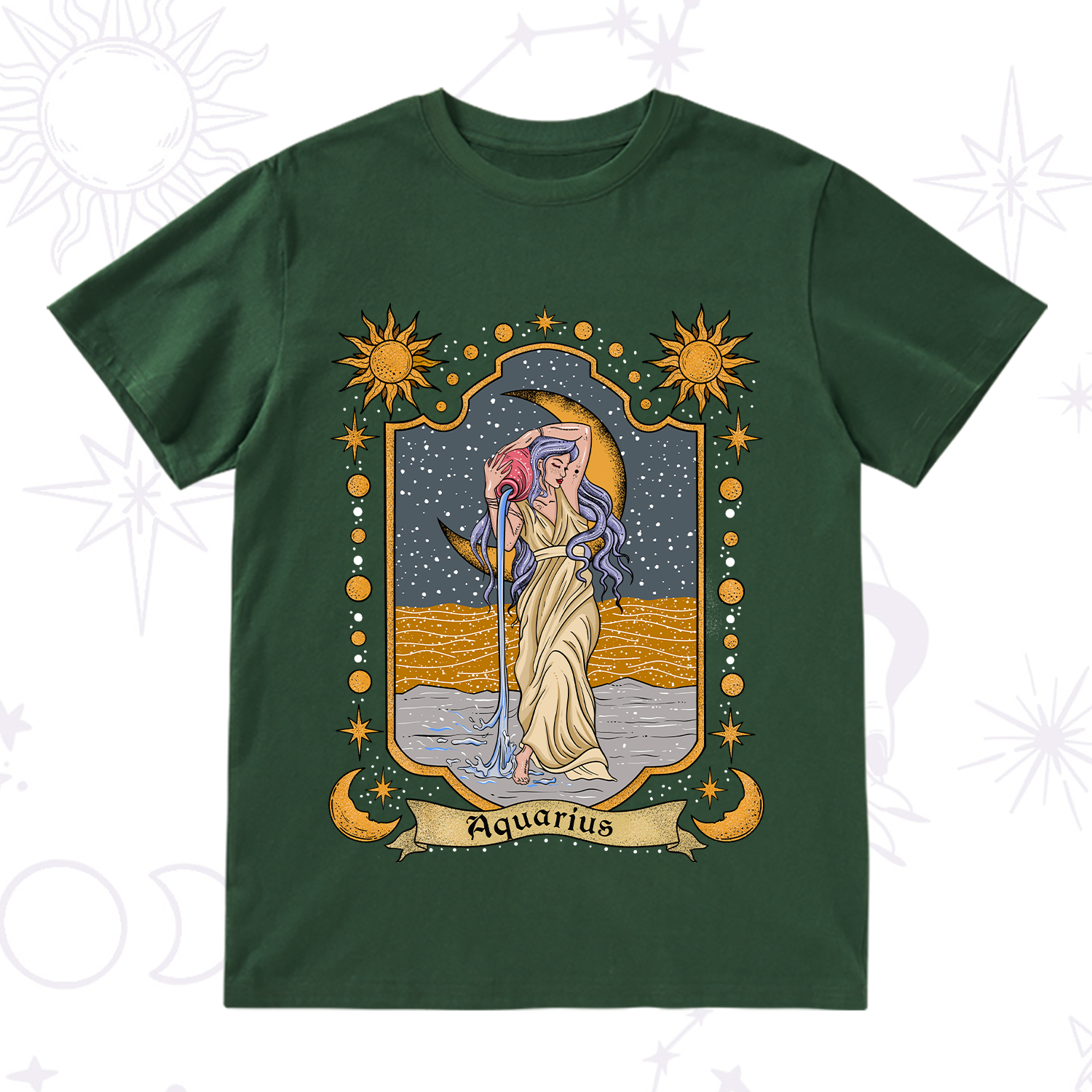 Purplehecate Aquarius Zodiac T-Shirt