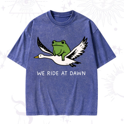Purplehecate We Ride at Dawn Washed T-Shirt