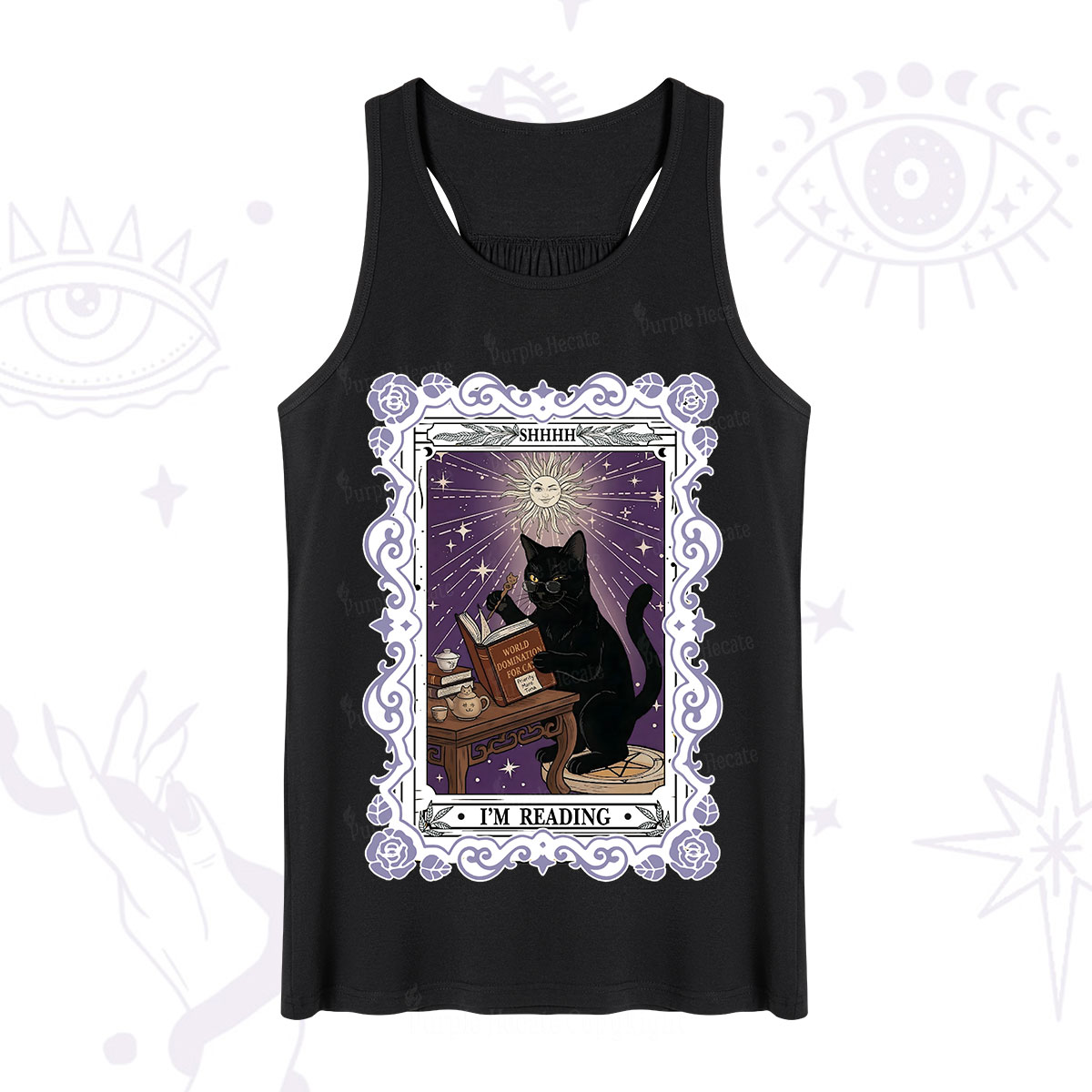 Purplehecate The Reading Cat Tarot Tank