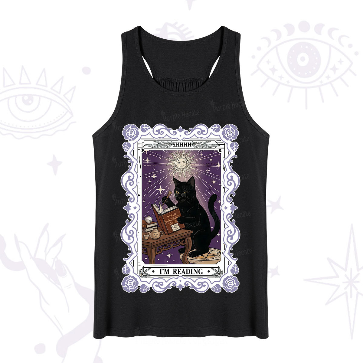 Purplehecate The Reading Cat Tarot Tank