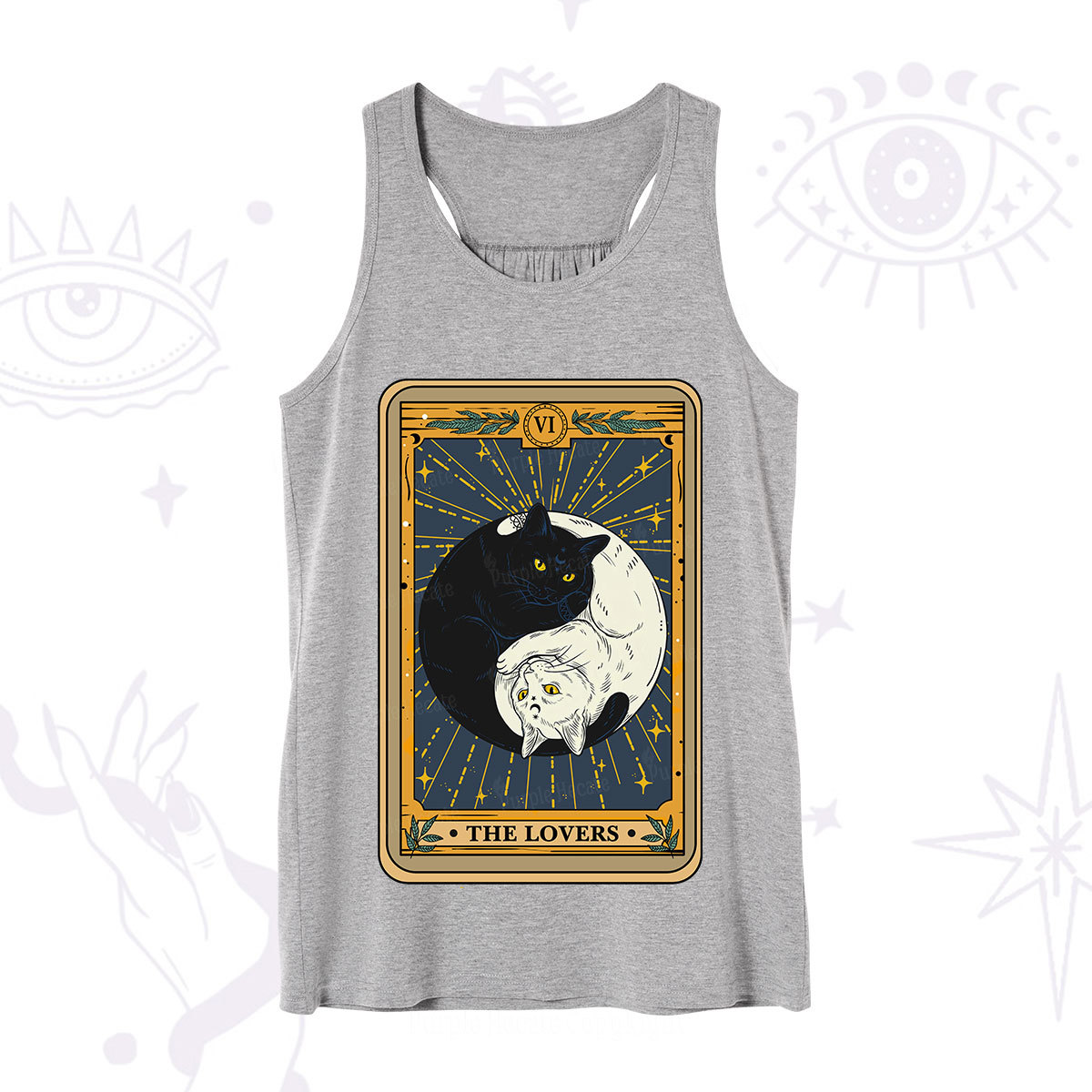 Purplehecate The Lovers Cat Tarot Tank