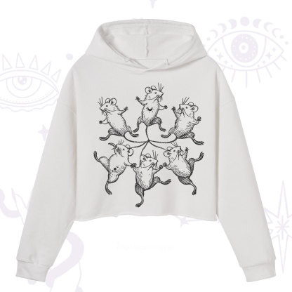 Purplehecate The Midnight Mouse Dance Crop Hoodie