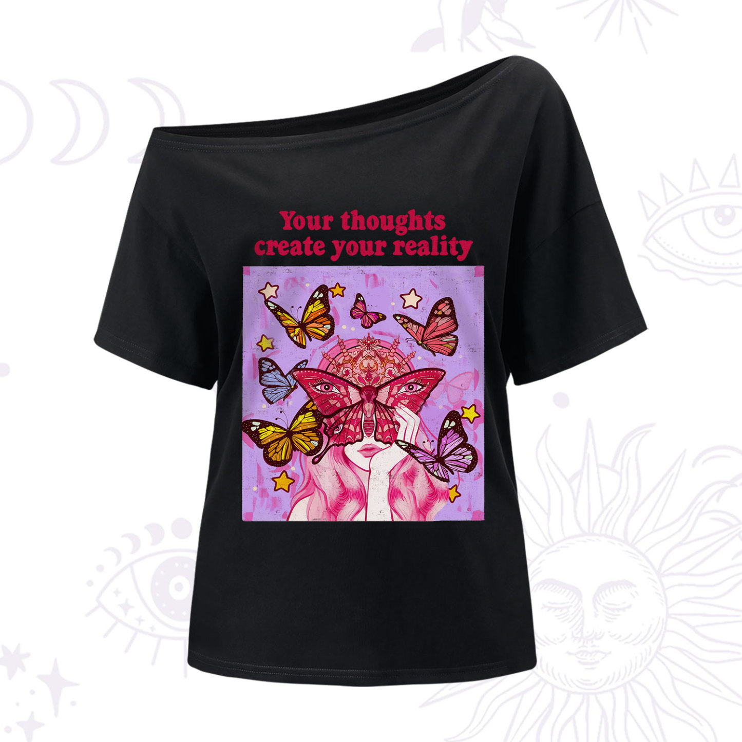 Purplehecate Create Your Reality One Shoulder T-Shir