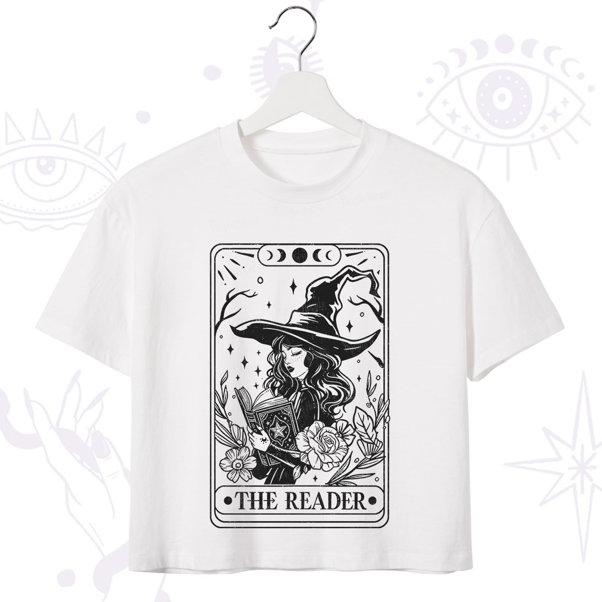 Purplehecate The Witch Reader Tarot Crop T-Shirt