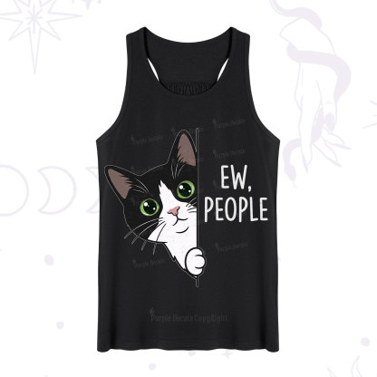 Purplehecate Funny Cat Ew People Tank
