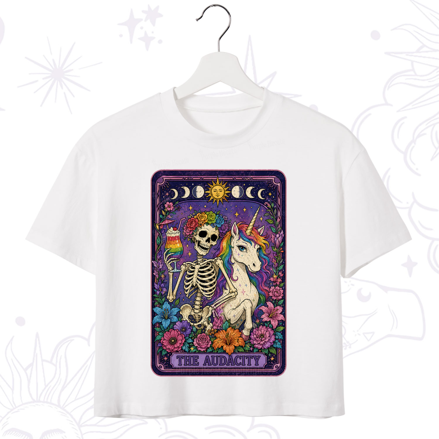 Purplehecate The Audacity Tarot Pride Rainbow Crop T-Shirt