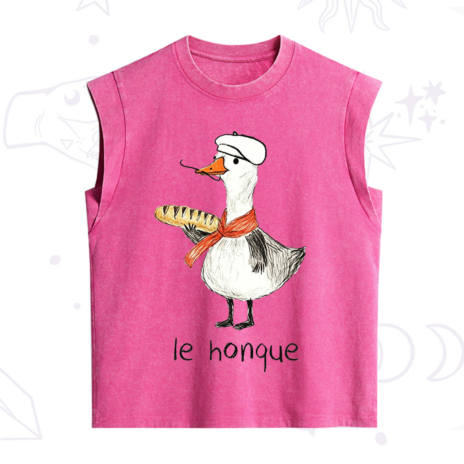 Purplehecate Funny French Goose Vintage Washed Tank