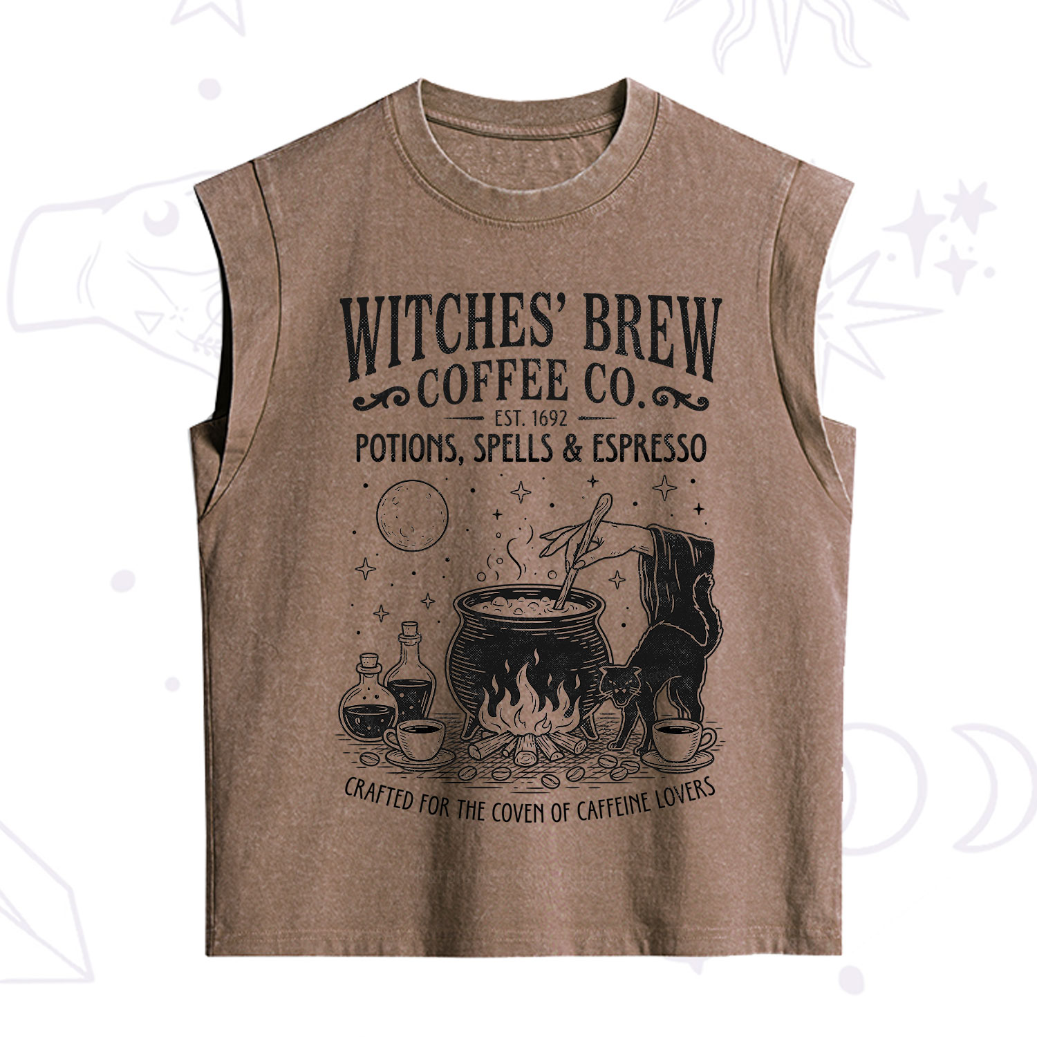 Purplehecate Witches' Brew Coffee Club Vintage Washed Tank