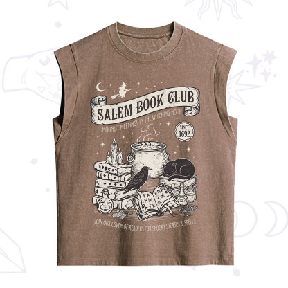 Purplehecate Salem Witch Book Club Vintage Washed Tank