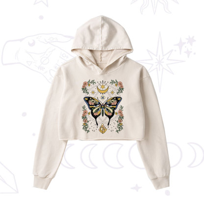 Purplehecate I Am Opening Washed Cropped Hoodie
