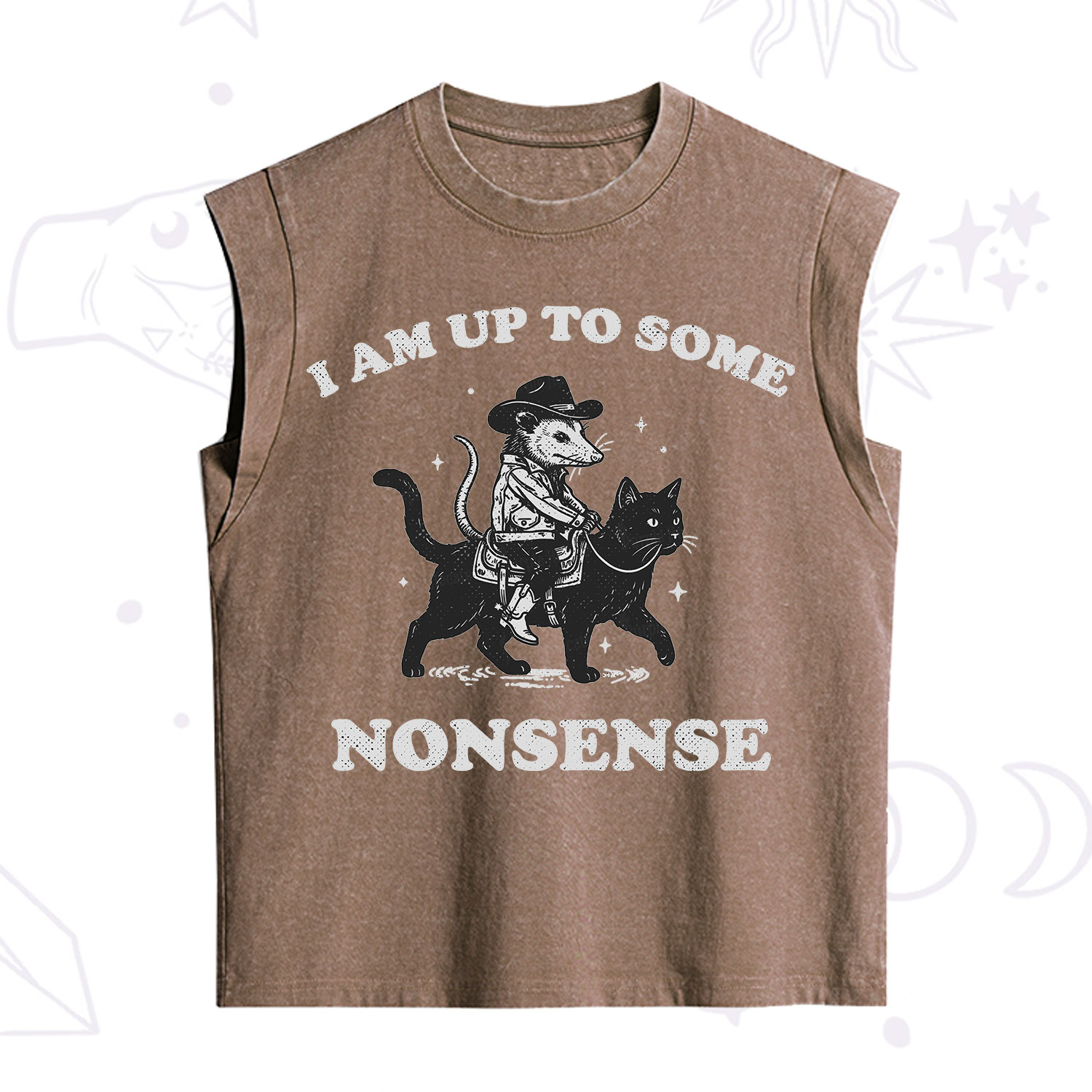 Purplehecate I Am Up To Some Nonsense Opossum Vintage Washed Tank