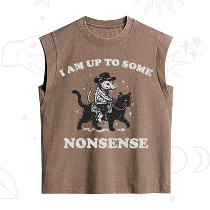 Purplehecate I Am Up To Some Nonsense Opossum Vintage Washed Tank