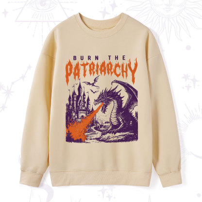 Purplehecate Burn the Patriarchy Dragon Sweatshirt