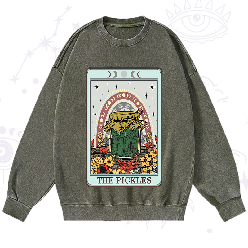 Purplehecate The Pickles Tarot Washed Sweatshirt