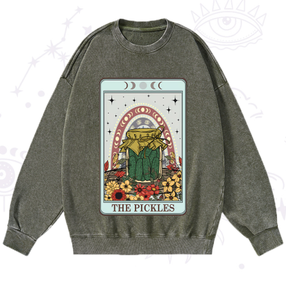 Purplehecate The Pickles Tarot Washed Sweatshirt