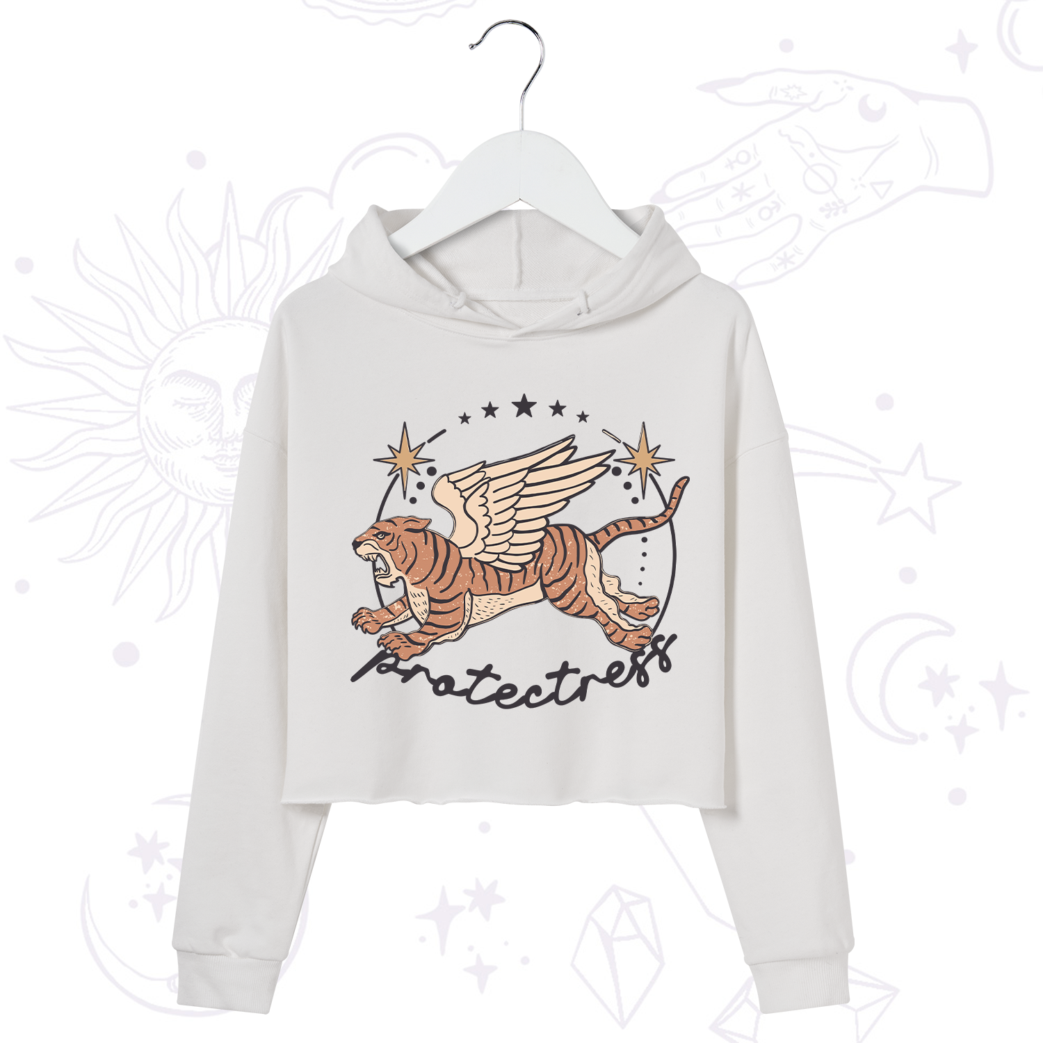 Purplehecate Protectress Crop Hoodie