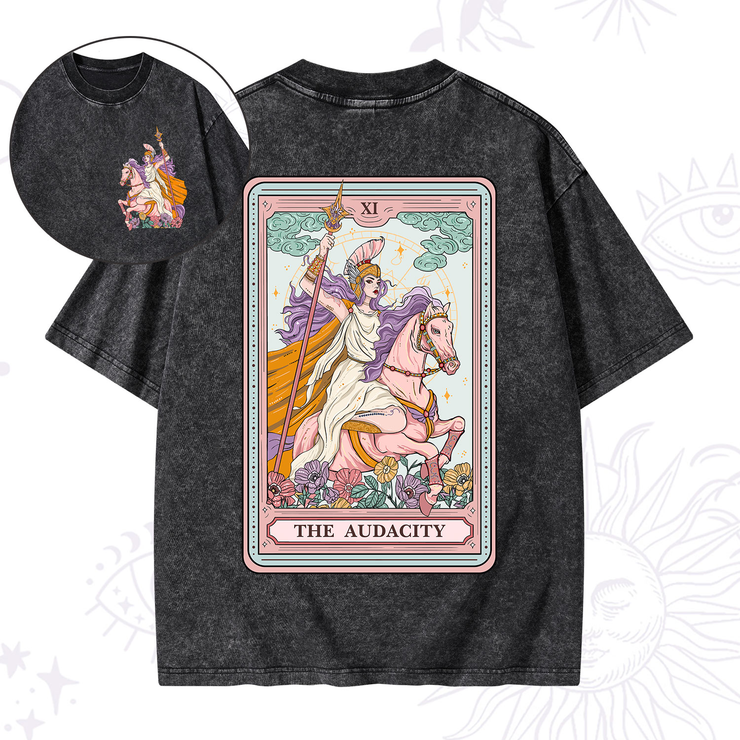 Purplehecate The Audacity Tarot Card  Washed T-Shirt