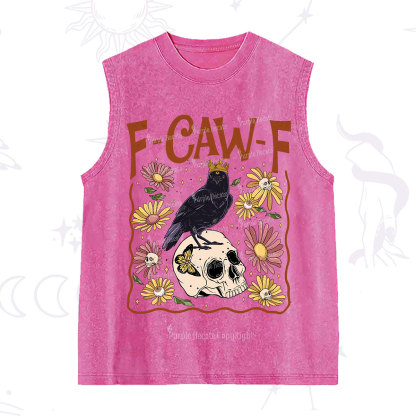 Purplehecate Funny F-Caw-F Crow Washed Tank