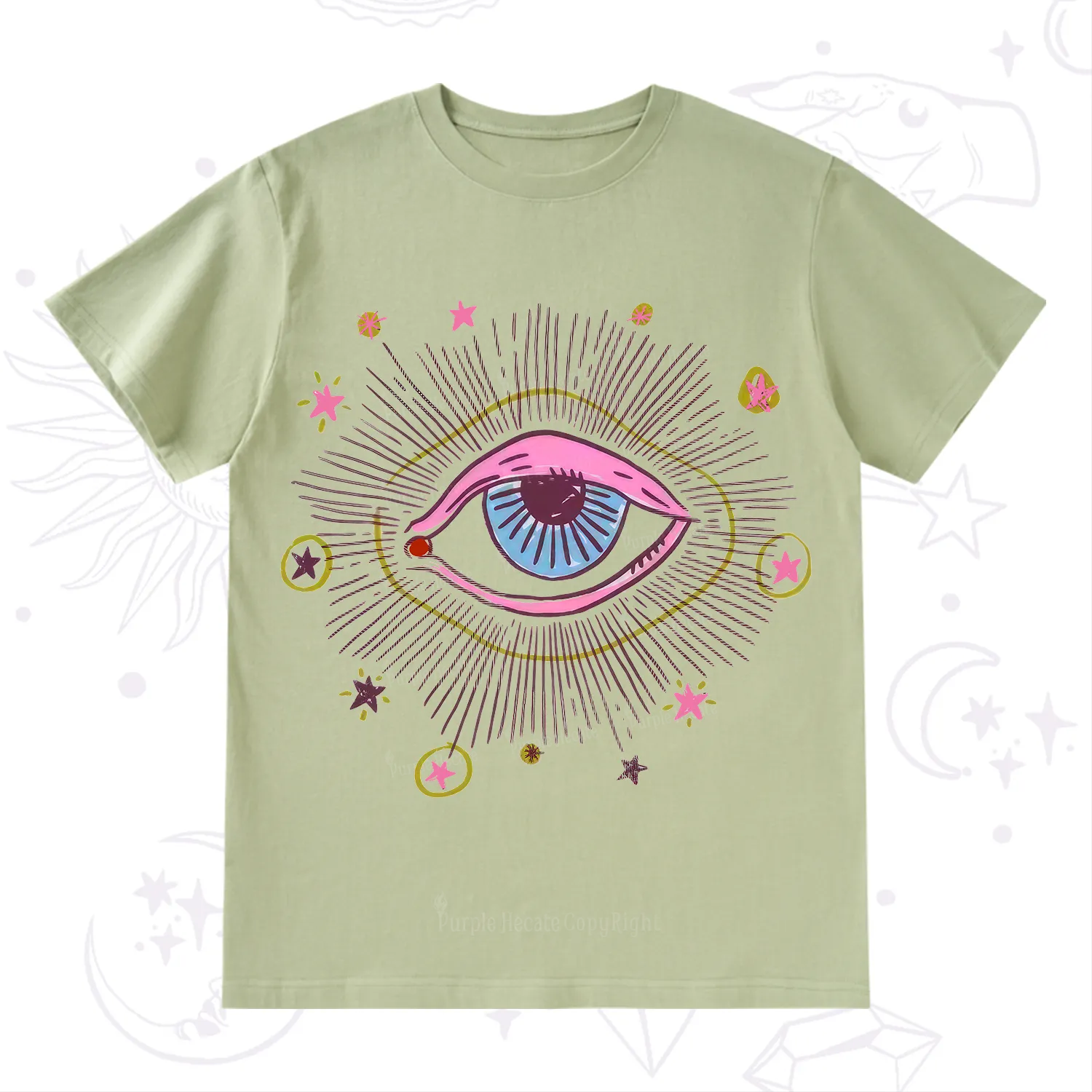 Purplehecate Mystic Gaze Evil Eye Protection T-Shirt