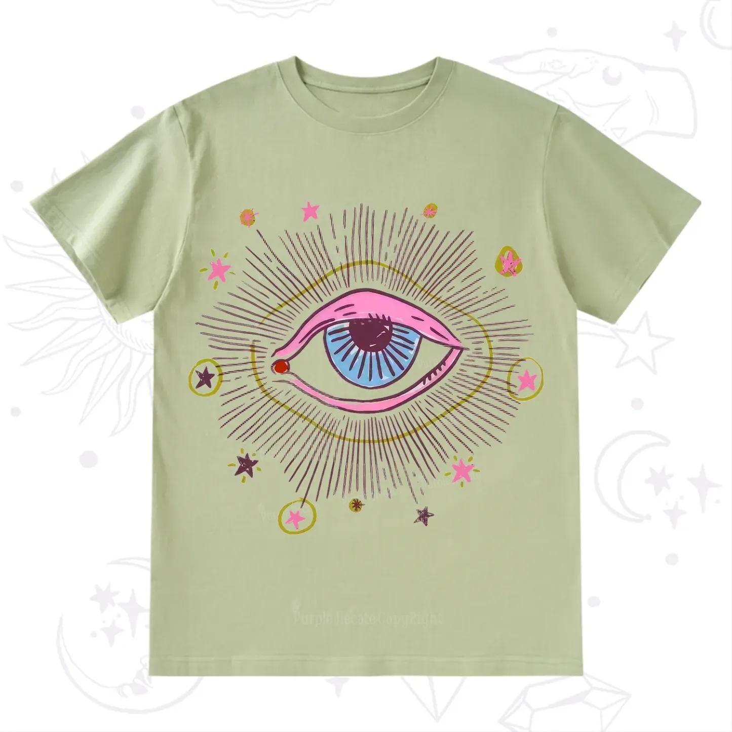Purplehecate Mystic Gaze Evil Eye Protection T-Shirt