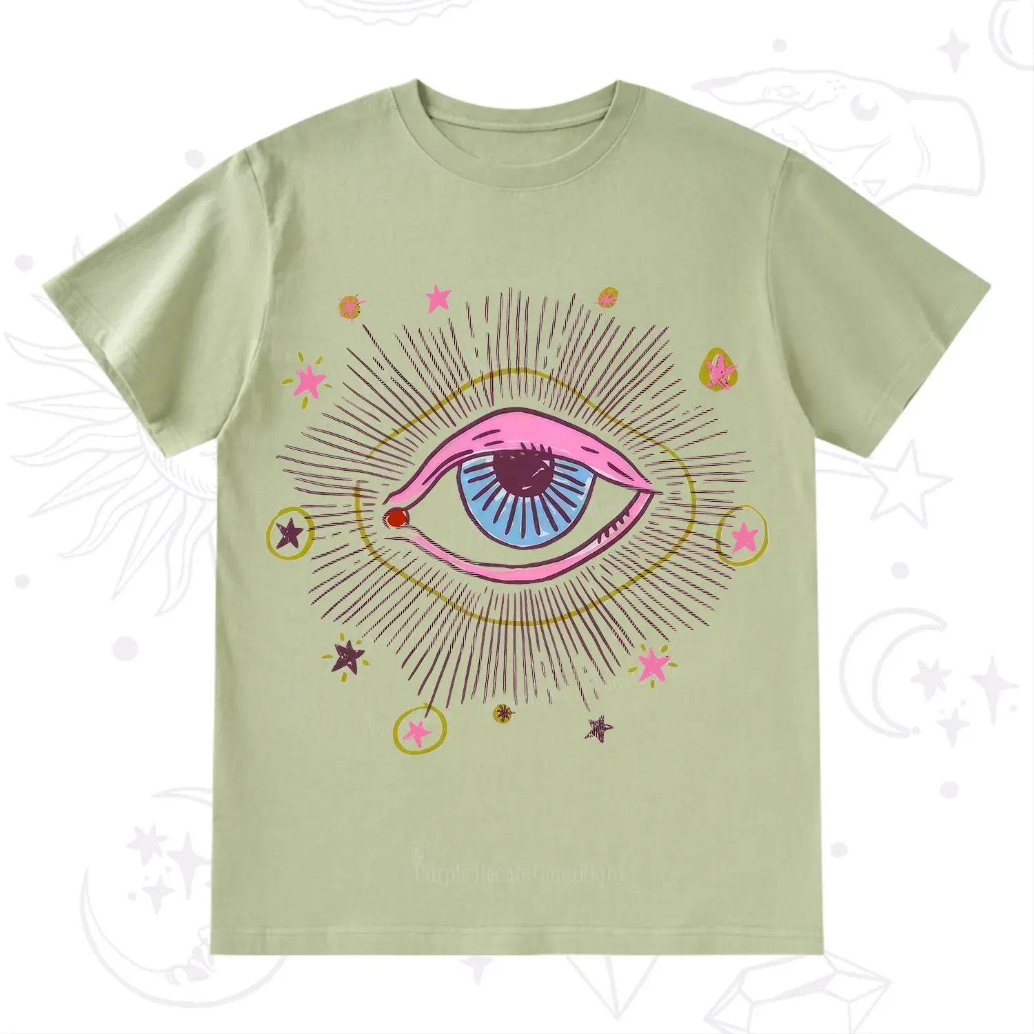 Purplehecate Mystic Gaze Evil Eye Protection T-Shirt