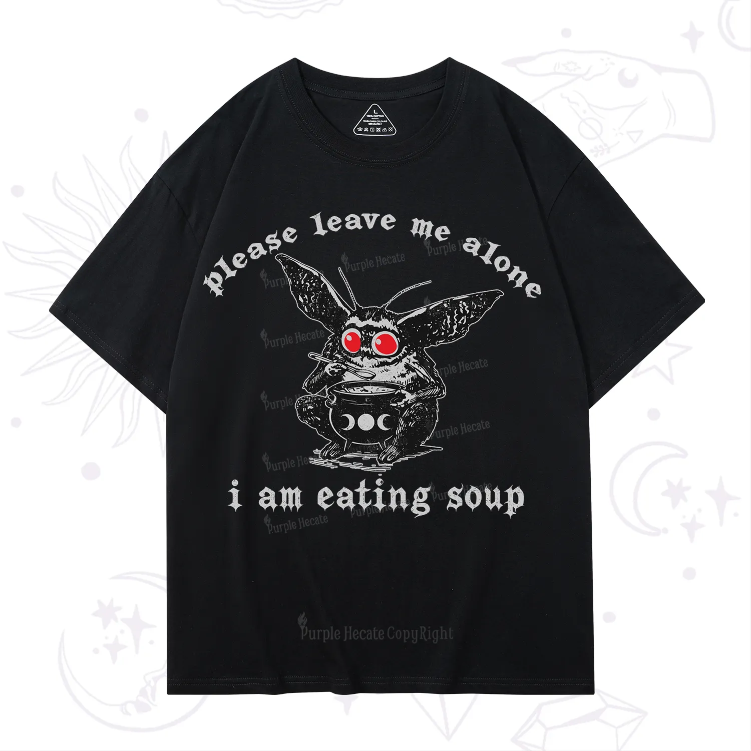 Purplehecate Mothman Eating Soup T-Shirt