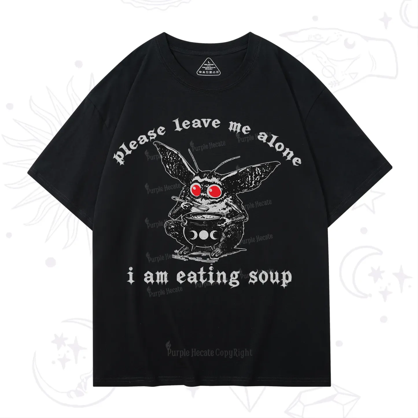Purplehecate Mothman Eating Soup T-Shirt