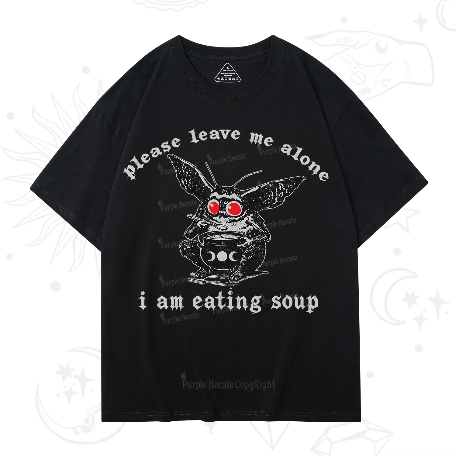 Purplehecate Mothman Eating Soup T-Shirt